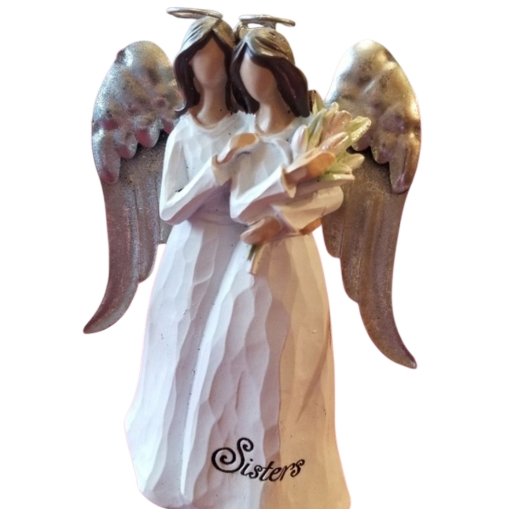 Angel Sisters Figurine Or Ornament 5" tall Like New